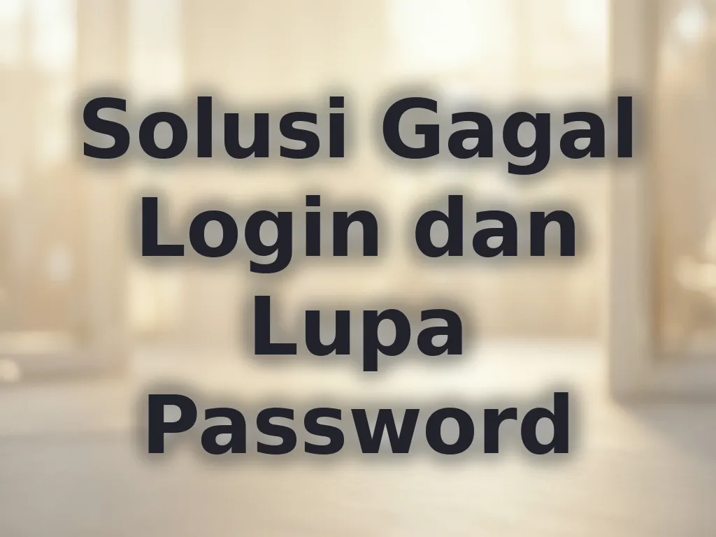 Solusi Gagal Login dan Lupa Password